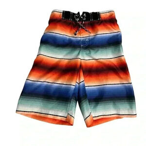 Gymboree Boy's Striped Swimming Trunks, Size med (7-8)
